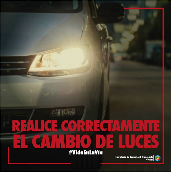 Realice correctamente el cambio de luces