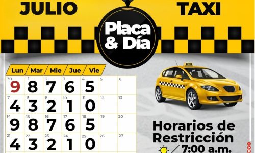Pico y Placa para Taxis en Julio 2025: Lo que Todo Conductor Debe Saber en Cúcuta