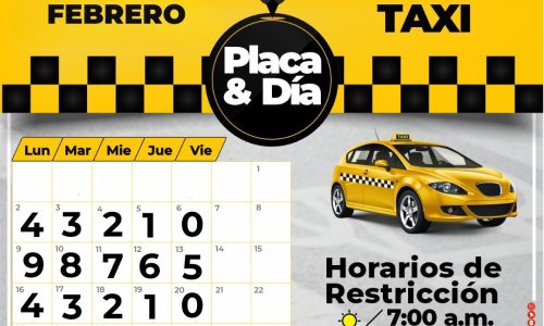 Pico y Placa para Taxis en Cúcuta – Febrero 2026